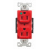 Arrow Hart Tomacorriente AH8200RD, 2 Enchufes, 125V, 15A, Rojo  1