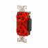 Arrow Hart Tomacorriente AH8400RD, 2 Enchufes, 250V, 20A, Negro/Rojo  3