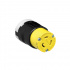 Arrow Hart Conector de Media Vuelta, 125V, 20A, NEMA L5-20, Negro/Amarillo  3