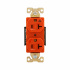 Arrow Hart Tomacorriente AHIG5362RN, 2 Enchufes, 125V, 20A, Naranja  1