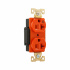 Arrow Hart Tomacorriente AHIG5362RN, 2 Enchufes, 125V, 20A, Naranja  3