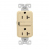 Arrow Hart Tomacorriente GF20V, 2 Enchufes, 125V, 20A, Marfil
