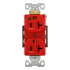 Arrow Hart Tomacorriente IG8300RD, 2 Enchufes, 125V, 20A, Rojo  1
