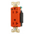 Arrow Hart Tomacorriente IG8362RN, 2 Enchufes, 125V, 20A, Naranja - Imagen adicional 2