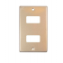 Arrow Hart Placa para Pared WD5362, 2 Puertos, 1 Pieza, Dorado