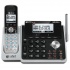 AT&T Teléfono Inalámbrico TL88102 con Identificador de Llamadas, DECT 6.0, Altavoz, Negro/Plata  1