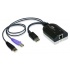 Aten Cable KVM KA7169, RJ-45 Hembra - DisplayPort/2x USB Macho, Negro  1
