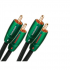 AudioQuest Cable 2x RCA Macho - 2x RCA Macho, 1 Metro, Verde  1