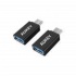 AUKEY Adaptador USB C Macho - USB A Hembra, Negro, 2 Piezas  1