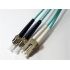 Axiom Cable Fibra Óptica Multimodo OM4 LC Macho - ST Macho, Núcleo 50µm, Cubierta 125µm, 50cm, Azul   1