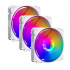 Ventilador Balam Rush Eolox Blaze EX70KW, 3x 120mm, 1200RPM, ARGB, Blanco   1