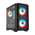Gabinete Balam Rush CARBONO CRYSTAL 4000C, Mini-Tower, Micro-ATX/Mini-ITX, USB 2.0/3.0, sin Fuente, 3 Ventiladores Instalados, Negro   1