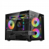 Gabinete Balam Rush Tank Glow Plus 3700, Mini-Tower, Micro-ATX/Mini-ITX, USB 2.0/3.0, sin Fuente, 3 Ventiladores Instalados, Negro - Imagen adicional 1