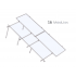 BASEL Sistema de Montaje Solar para Techo Plano KITBASEL2X8, 8 Módulos, 22°, 170 km/h