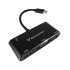 Batauro Hub USB-C Macho - 1x HDMI, 1x VGA, 1x 3.5mm, 1x USB 3.0 Hembra, Negro  1