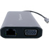 Batauro Hub USB-C Macho - 1x HDMI, 1x VGA, 2x USB 3.0, 2x USB-C, 1x SD, 1x Micro-SD 1x 3.5mm, Gris  2
