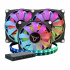 Ventilador Batauro ARX-600-KIT, 3x 120mm, 1900RPM, ARGB, Negro  1