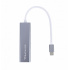 Batauro Hub USB-C Macho - 3x USB 3.0, 1x RJ-45 Hembra, Gris  1
