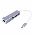Batauro Hub USB-C Macho - 3x USB 3.0, 1x RJ-45 Hembra, Gris  4