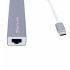 Batauro Hub USB-C Macho - 3x USB 3.0, 1x RJ-45 Hembra, Gris  2
