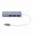 Batauro Hub USB-C Macho - 3x USB 3.0, 1x RJ-45 Hembra, Gris  3