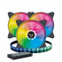 Ventilador Batauro KRN-700-KIT, 3x 120mm, 1100RPM, ARGB, Negro  1
