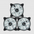 Ventilador Batauro KRN-700-KIT, 3x 120mm, 1100RPM, ARGB, Negro  2