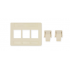 Belden Placa de Pared KeyConnect de 3 Puertos, Blanco  1