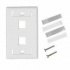 Belden Placa de Pared Universal AX102655, 2 Puertos, Blanco  1
