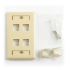 Belden Placa de Pared AX104198, 4 Puertos, Marfil  1