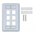 Belden Placa para Pared Keyconnect, 6 puertos Netkey, Blanco  1