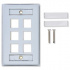 Belden Placa Frontal KeyConnect, 6 puertos, Blanco  1