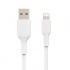Belkin Cable de Carga BOOST↑CHARGE con Certificación MFi Lightning Macho - USB A Macho, 1 Metro, Blanco, para iPhone/iPad/AirPods  3