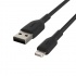 Belkin Cable CAA002bt1MBK Lightning Macho - USB A Macho, 1 Metro, Negro, para Apple iPad/iPhone/iPod (Lightning)  1