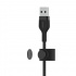 Belkin Cable de Carga BoostCharge Pro Flex USB A Macho - Lightning Macho, 1 Metro, Negro, para iPad/iPhone/iPod  5