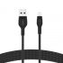 Belkin Cable de Carga BoostCharge Pro Flex USB A Macho - Lightning Macho, 1 Metro, Negro, para iPad/iPhone/iPod  3