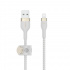 Belkin Cable de Carga BoostCharge Pro Flex USB A Macho - Lightning Macho, 1 Metro, Blanco, para iPad/iPhone/iPod  1