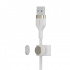 Belkin Cable de Carga BoostCharge Pro Flex USB A Macho - Lightning Macho, 1 Metro, Blanco, para iPad/iPhone/iPod  5