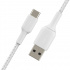 Belkin Cable Trenzado USB C Macho - USB A Macho, 1 Metro, Blanco  3