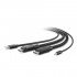 Belkin Cable 2x DisplayPort + USB A + 3.5mm Macho - 2x DisplayPort + USB A + 3.5mm Macho, 3 Metros, Negro  1
