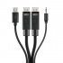Belkin Cable 2x DisplayPort + USB A + 3.5mm Macho - 2x DisplayPort + USB A + 3.5mm Macho, 3 Metros, Negro  3