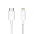 Belkin Cable de Carga Certificado MFi BOOST↑CHARGE USB C Macho - Lightning Macho, 1.2 Metros, Blanco, para iPhone/iPad  1