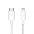 Belkin Cable de Carga Certificado MFi BOOST↑CHARGE USB C Macho - Lightning Macho, 1.2 Metros, Blanco, para iPhone/iPad  1