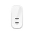 Belkin Cargador de Pared BoostCharge Pro, 60W, 2x USB-C, Blanco  2