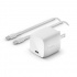 Belkin Cargador de Pared WCH001DQ1MWH-B6, 30W, 1x USB-C, Blanco + Cable USB-C a USB-C  1