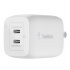 Belkin Cargador de Pared Dual WCH011DQWH, 45W, 2x USB-C, Blanco