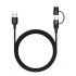 Binden Cable USB-A Macho - USB-C/Lightning Macho, 1.2 Metros, Negro  1