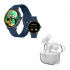 Binden Smartwatch ERA One Lite, Touch, Bluetooth, Android/iOS, Azul - Incluye Audífonos One Pods Blanco  1