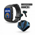 Binden Smartwatch ERA XTream X1, Touch, Bluetooth 5.0, Android/iOS, Negro - Incluye Audífonos Dark GemGame  1