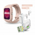 Binden Smartwatch ERA XTream X1, Touch, Bluetooth 5.0, Android/iOS, Rosa - Incluye Audífonos Blanco  1